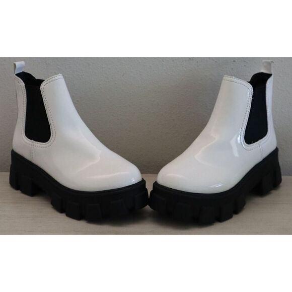 Circus NY H1412S3100 Women's Sz 6.5M White Darielle Lug Sole Chelsea Boots $100 - Picture 10 of 10